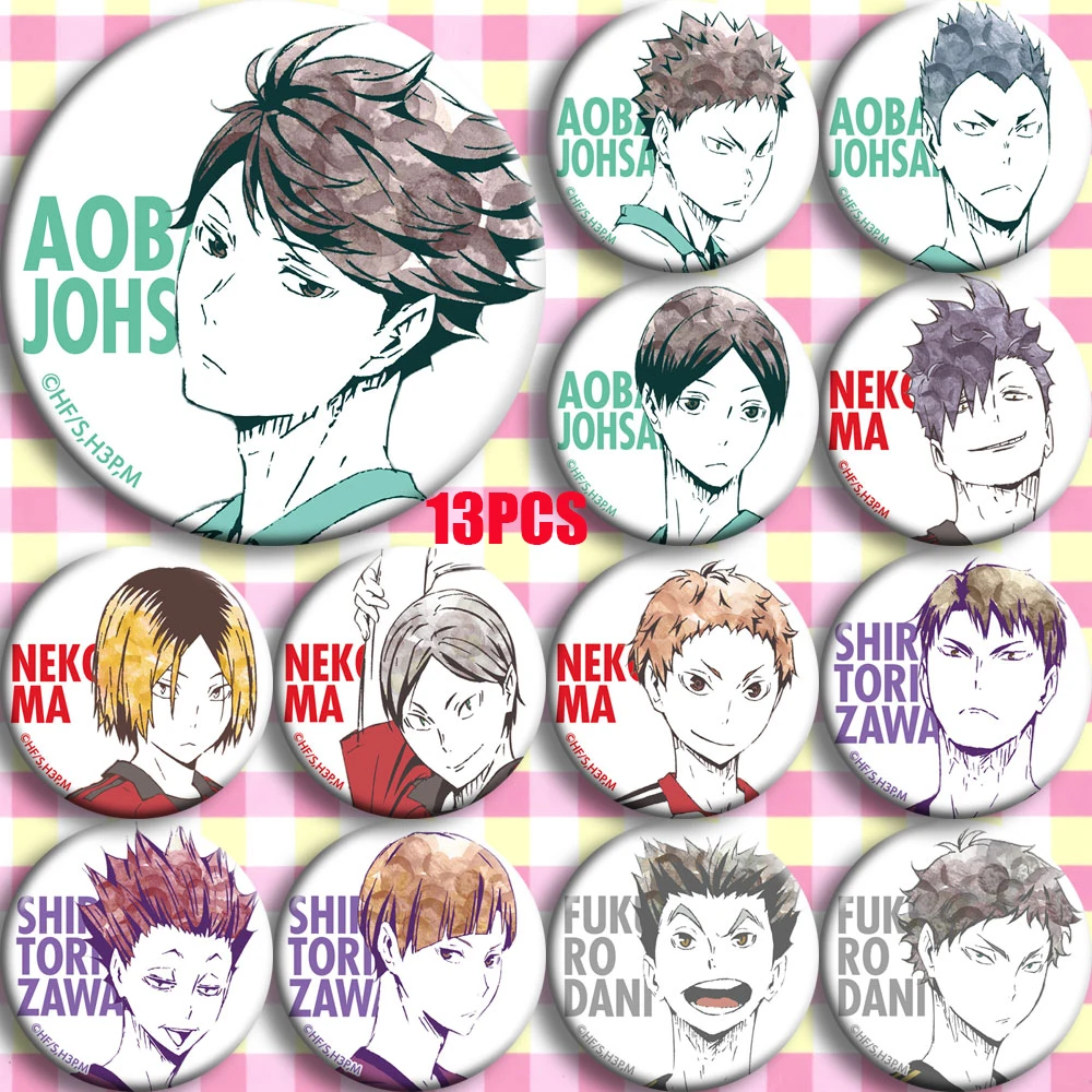 Японское Аниме haikyuu AOBHOHS JOBIO Косплей бедж брошь булавки собирать значки для