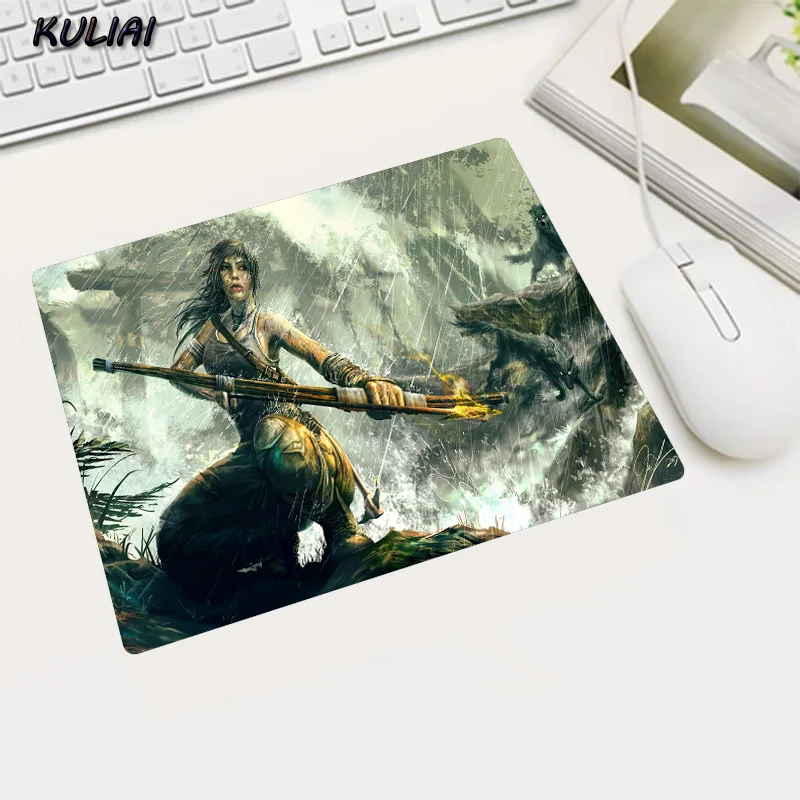 XGZ резиновые игровые обои Коврик для мыши 22X18 25X20 29X25 см нескользящий плеер Tomb Raider