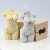 big chest lady diamond surface silicone body candle mold art giant buttock plastic crystal crafts diy handmade 3d stereo would