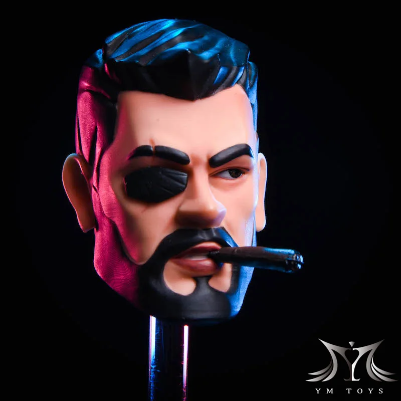 

Спот 1/6 солдат Q версия мультфильм голова скульптура с сигарой и повязкой на глаза смерть knell старая змея