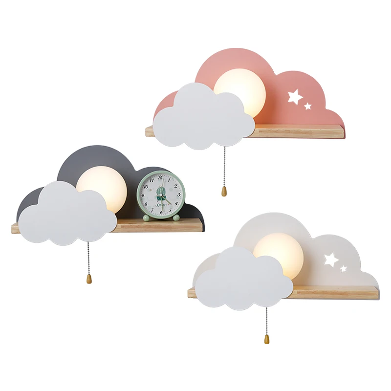 

LED Cartoon Wall Lamp For Bedroom Glass Lampshade Bedside Lights Wall Mount For Baby Room Kids Luminaire