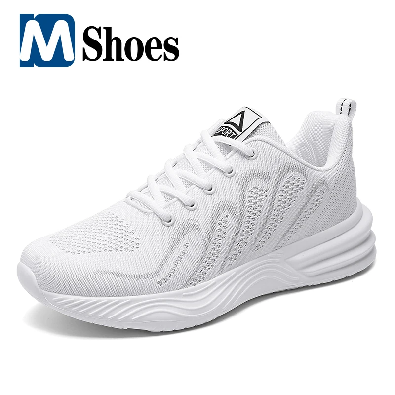 

Кроссовки мужские сетчатые, повседневная спортивная обувь для бега, на плоской подошве, летние