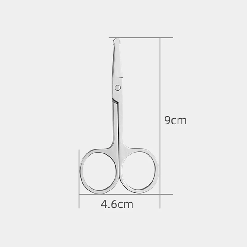 

1PC Nose Hair Scissor Stainless Steel Eyebrow Nose Hair Cut Manicure Facial Trimming Makeup Scissors Safety Hair Removal Tools
