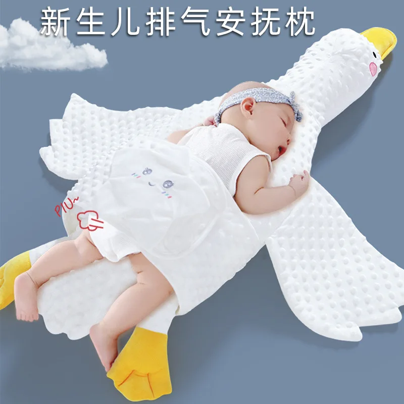 Baby Exhaust Pillow Baby Pillow Newborn Sleeping Comfort Pillow Big White Goose Exhaust Pillow