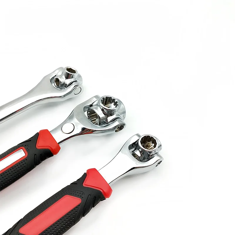 

Universal Socket Wrench Set Kit Multi-Function Wrench 360 Degrees Rotating All-Purpose Socket Wrench dog head wrench