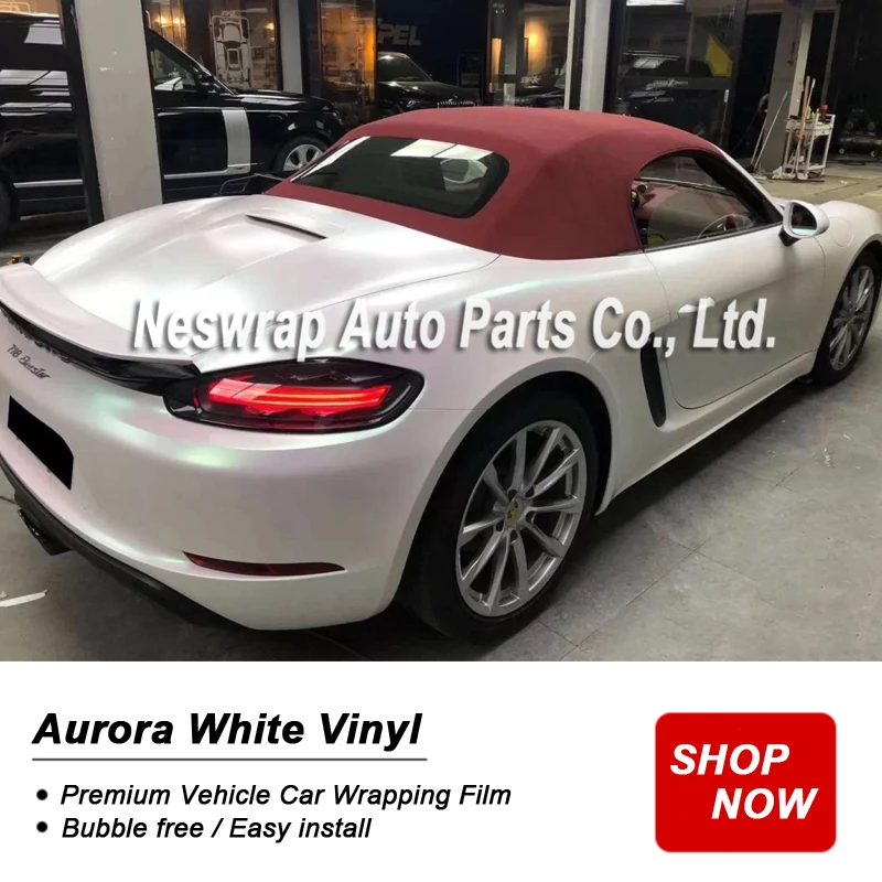 Высококачественная атласная белая пленка Аврора виниловая для обмотки