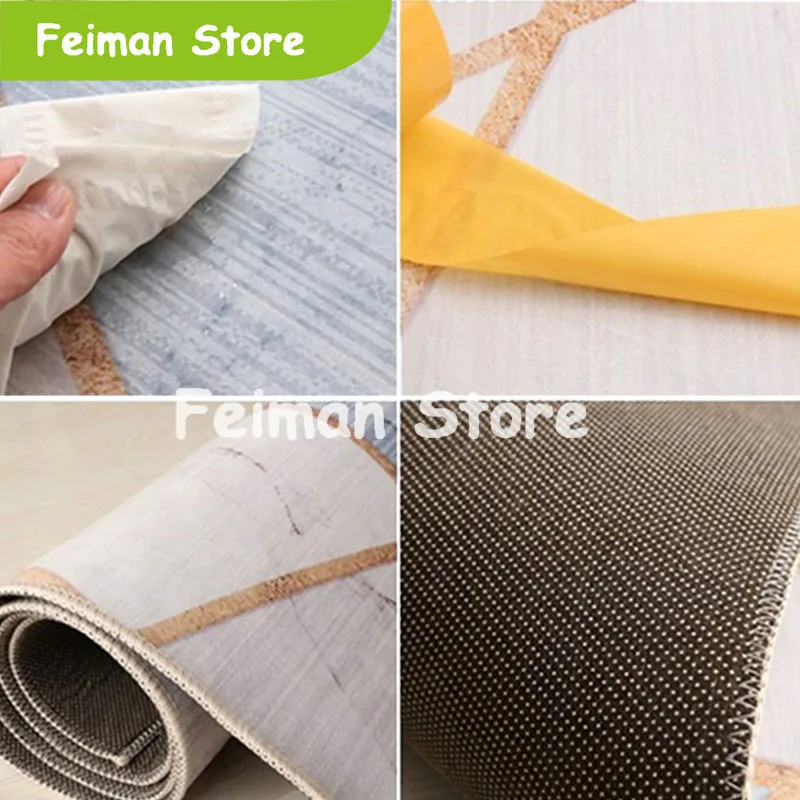 Скандинавский Мраморный Круглый ковер для гостиной компьютерный коврик стула