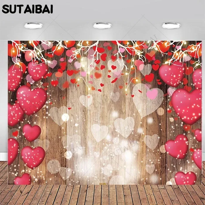 

Romantic Valentine's Day Red Love Heart Wedding Decoration Baby Birthday Photography Studio