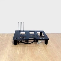 black diy personalized acrylic computer chassis rack desktop pc computer case for atx mainboard motherboard