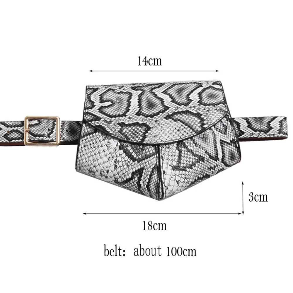 

2020 New Women Waist Belt Bag serpentine Vintage Waist Bags Girl Fashion Bum Pouch Phone Leather Chest Packss