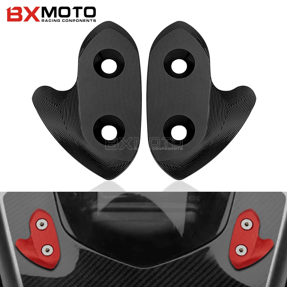 Motorcycle Windscreen Windshield Driven Mirror Eliminators Cap For Yamaha R1 YZF-R1 YZF 2015 2016 2017 CNC Hole Cover | Автомобили и