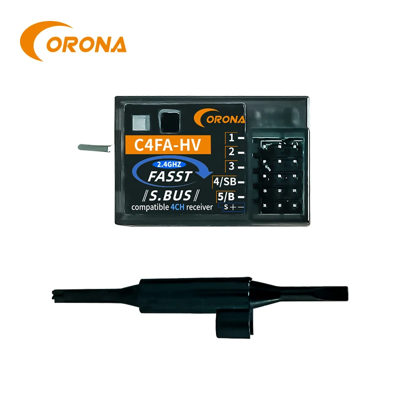Receptor C4FA CORONA de 4 canales Futaba fasst SBUS, resistente al agua, compatible con 3PK 4PK, superficie de coche a control remoto, modo C1, Cooltech RFA04C-0