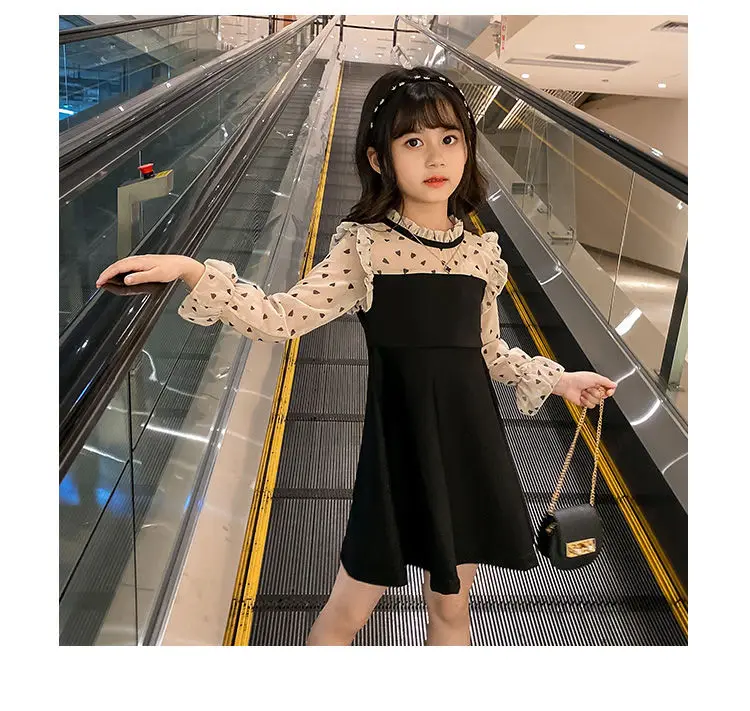 Платье для девочек платье в стиле пэчворк длинное вечернее Детский костюм с