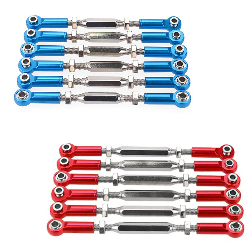 

6Pcs 81mm Aluminum Alloy Servo Link Rod for RC 1/10 Redcat Traxxas EPX HSP ZD Racing HPI Monster Truck Buggy Truggy