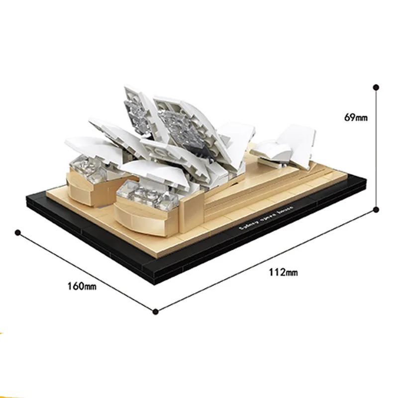 Мини мировая архитектура Сиднейский оперный дом Линкольн Мемориальный блок