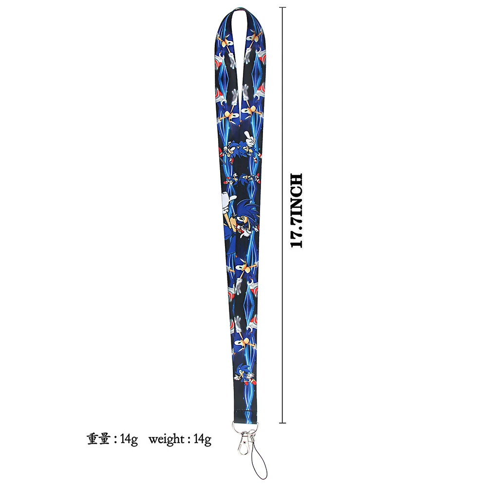 

Sonic Boy Keychain Neckband Lanyard USB ID Card Badge Holder Mobile Belt Lanyard Mobile Phone Accessories