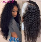 Парик Mi Lisa 13x6 из кудрявых человеческих волос для черных женщин, бразильский прозрачный Парик HD на сетке спереди, плотность 150, 30 дюймов, парики на сетке с кудрявыми волосами