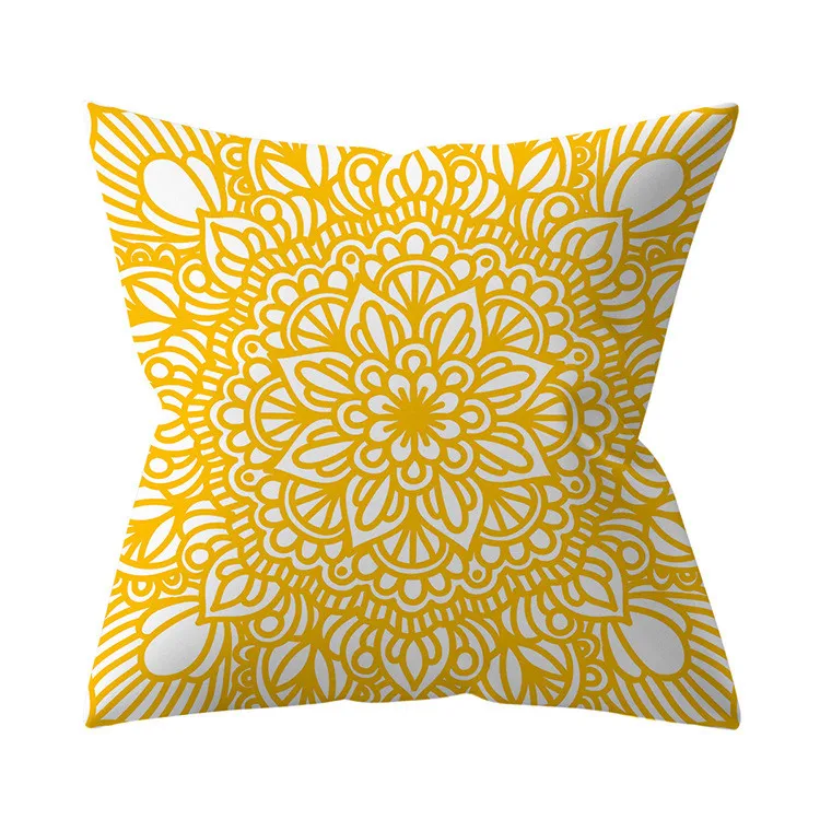 Желтый подушек Чехлы для с геометрических узором размером 45*45 декоративная