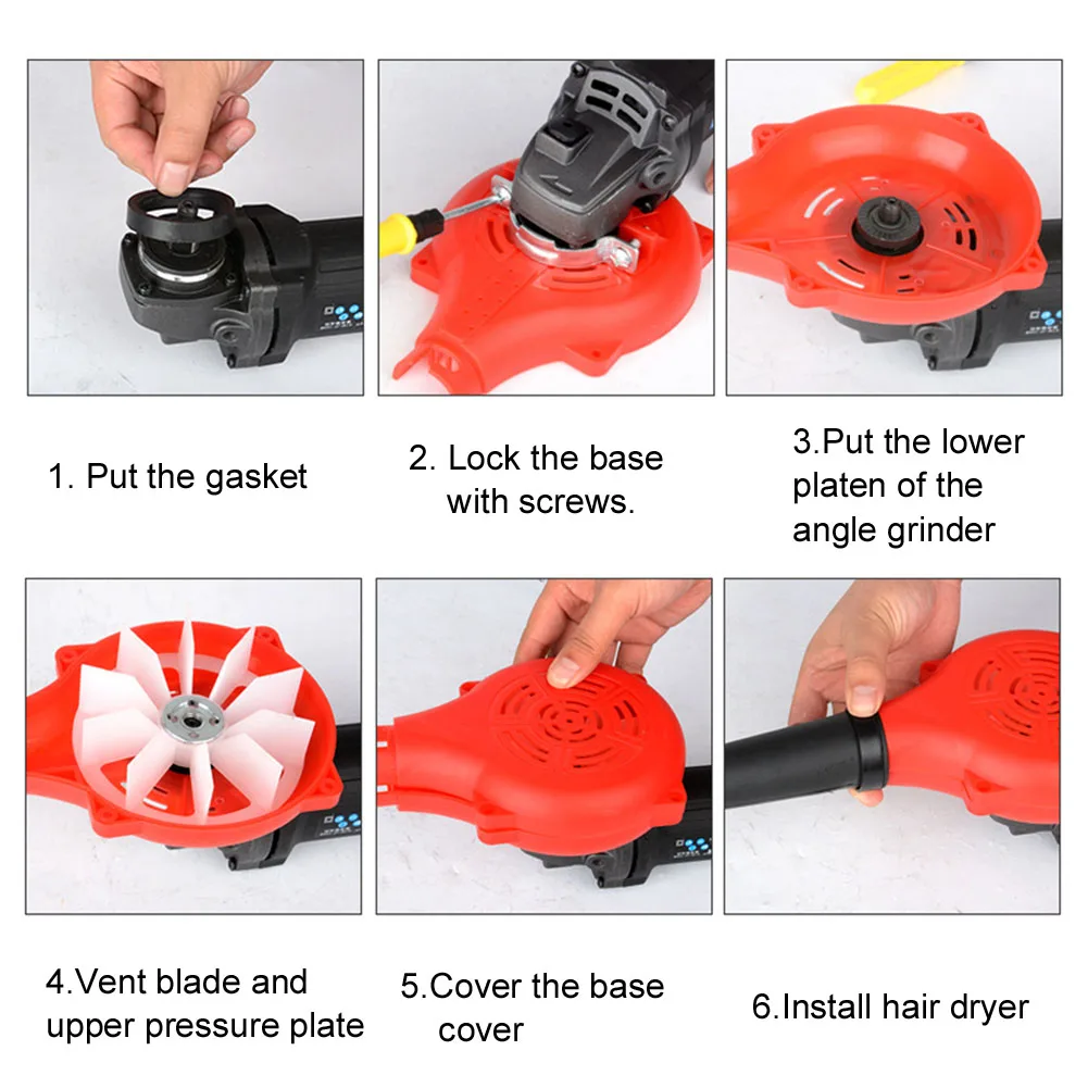 

Hair Waste Grinder Air Blower Bracket With Screwdriver Portable DIY Tool Corners Home Clean Dust Plastic Accessories Change
