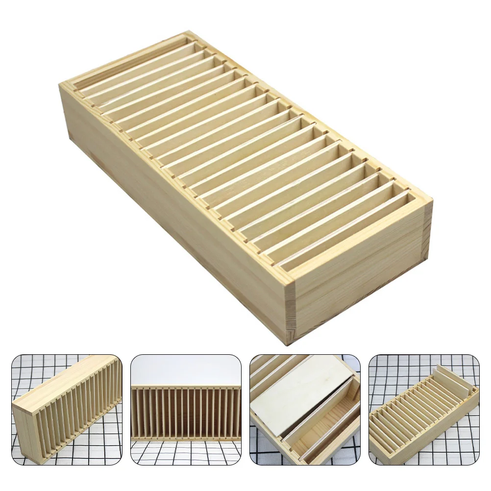 

1pc Desktop Compartment Business Cards Box Detachable Storage Organizer Box