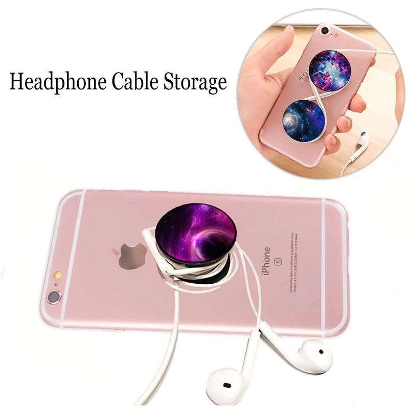 Popped Round Finger Grip Mobile Phone Holder Expanding Stand Grip tok Pocket Socket Support Anti-Fall Foldable for Smartphone