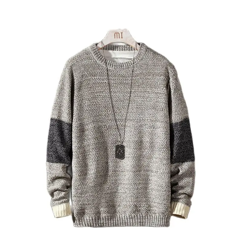 

2021, длинная кофта для мужчин, круглая кофта с круглым вырезом, роскошная посадка 5XL, зимняя одежда 2020