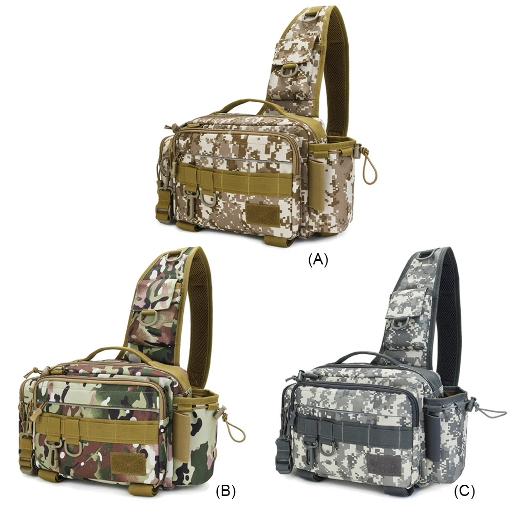 Fishing Tackle Bags Portable Shoulder Crossbody Bag Waist Fanny Pack Fish Lures Gear Line Hook Swivel Storage Pouch Multifunctio