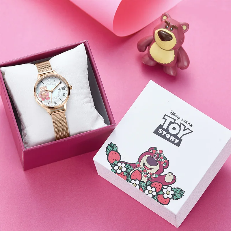 Часы наручные Disney женские кварцевые оригинальные повседневные Мультяшные для