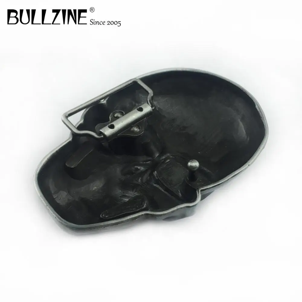В Bullzine большой и тяжелый череп пряжки ремня с оловянной отделкой FP-03641 подходит