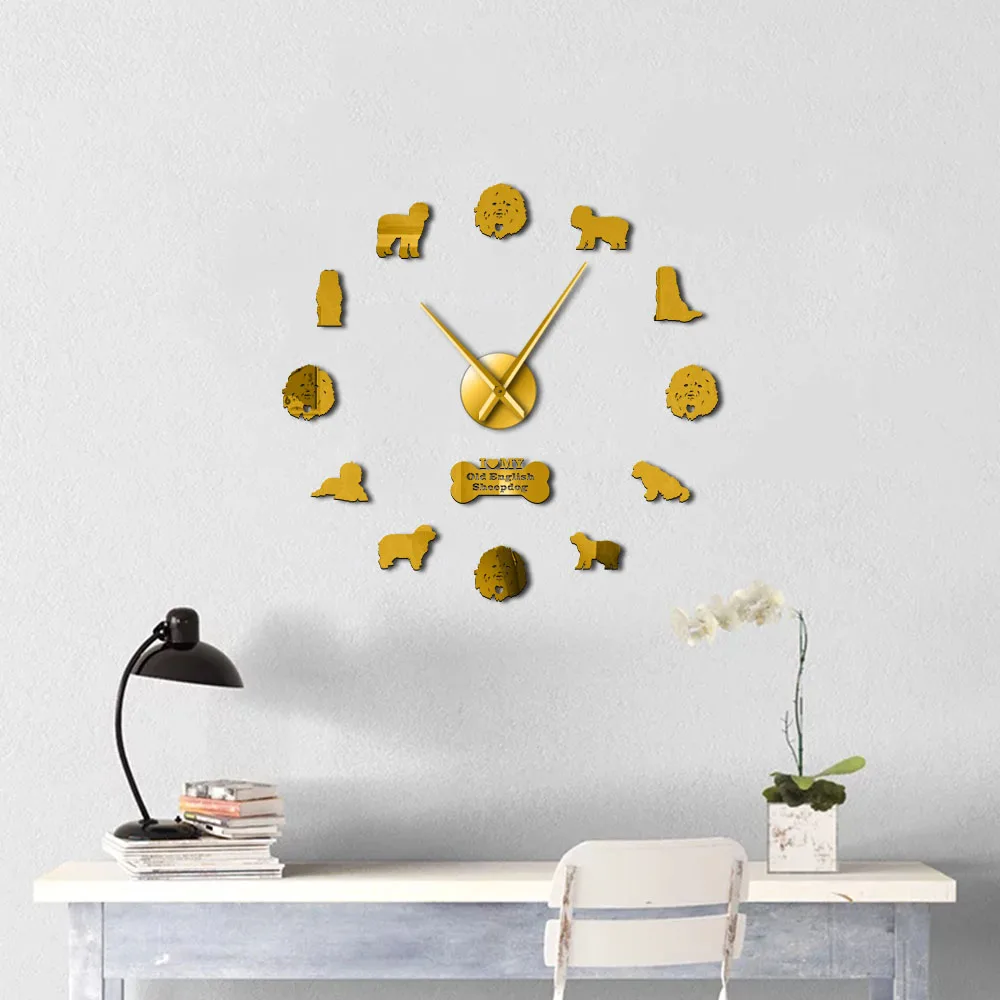 Настенные часы 3D сделай сам Современные Кварцевые акриловые зеркальные наклейки