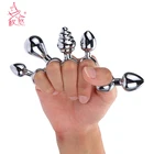 Мини Анальная пробка из нержавеющей стали круглая гладкая сталь 3 шт.лот оргазм Интимные Игрушки для геев пара анальные бусины взрослые игры секс-товары