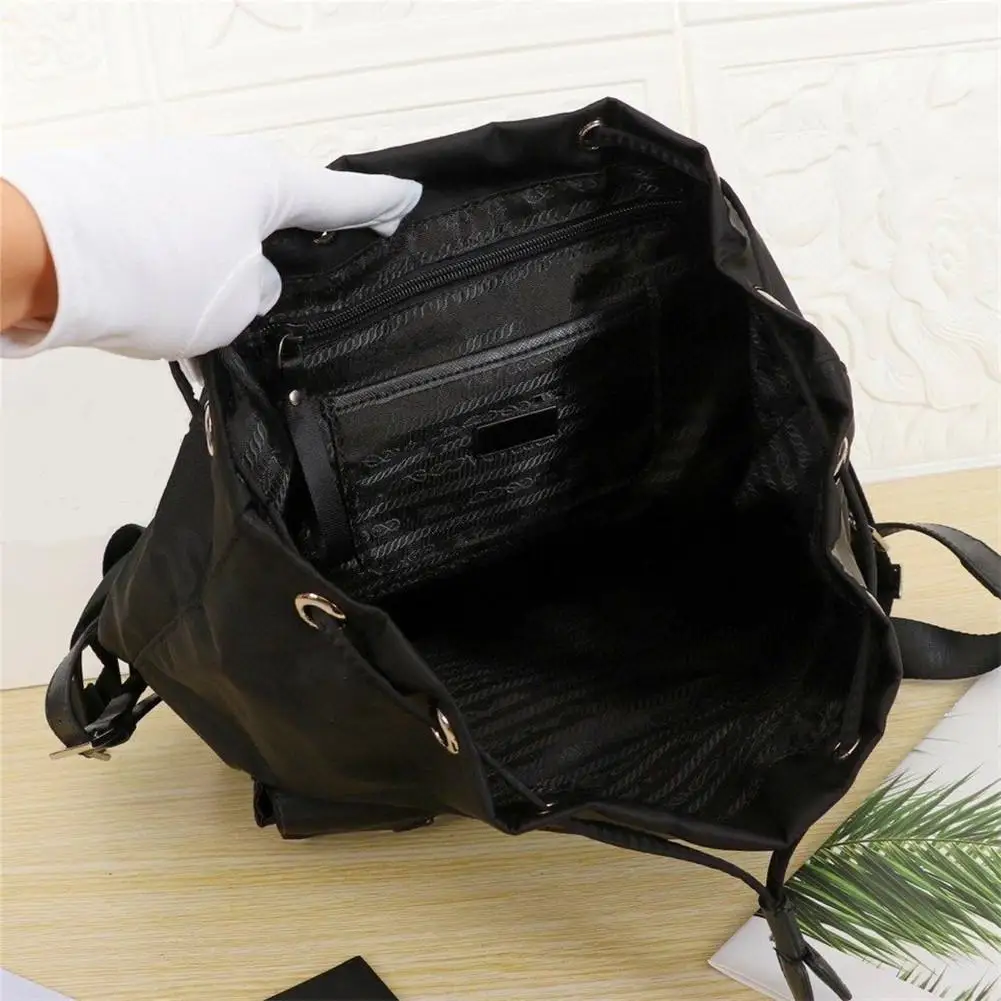 

Men's black nylon canvas waterproof backpack fashion leisure sports outdoor fitness rock climbing large capacity travel bag