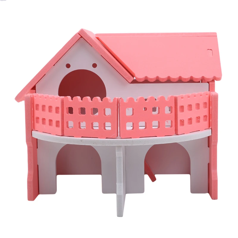 

Cute Hamster Cages Durable Wooden Hamster Nest Eco-friendly House Colorful Castle Small Animal Pet Cottage For Hamster