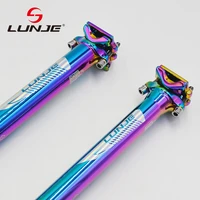 lunje mountain bike colorful seat post aluminum alloy hollow out seat tube 27 231 6400mm mtb seatpost bicycle accessories