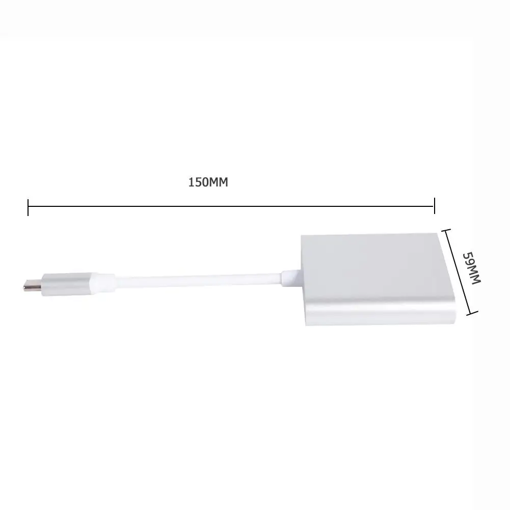 Адаптер USB C HUB Type to 4K HDMI Hub 3 0 отличный алюминиевый сплав серебряный корпус порт для