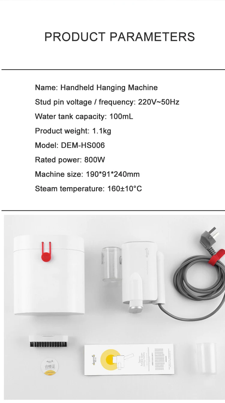 Xiaomi Deerma отпариватель 220 В ручной одежды бытовой портативный паровой утюг одежды щетки для бытовой техники