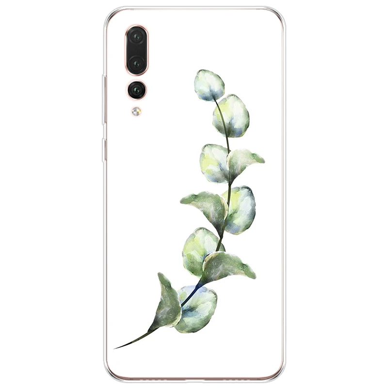 Watercolor plants with flowers Cover Soft Silicone TPU Phone Case For Huawei P9 P10 P20 PLUS P8 P30 lite PRO | Мобильные телефоны и