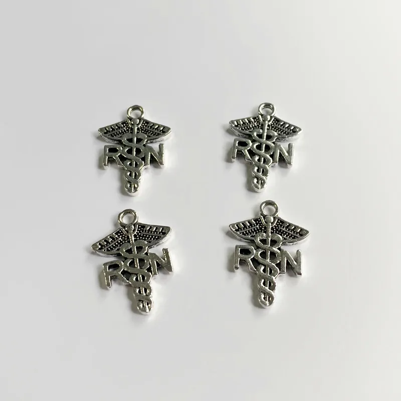 

30pcs RAINXTAR Alloy Medical Sign RN Registered Nurse Pendants Charms Necklace Aesthetic Accessories Jewelry Making Supplies