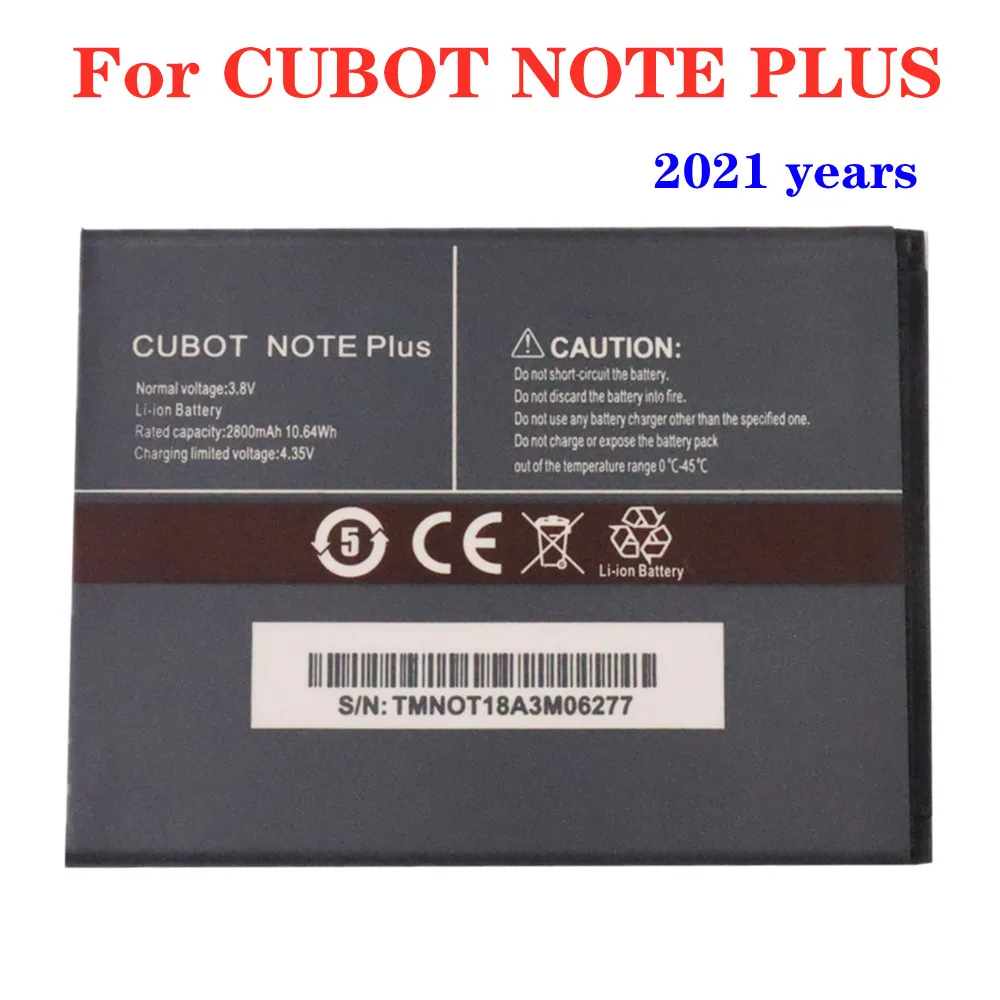 

100% Новый оригинальный аккумулятор CUBOT для CUBOT NOTE PLUS 2800 мАч, сменные батареи большой емкости