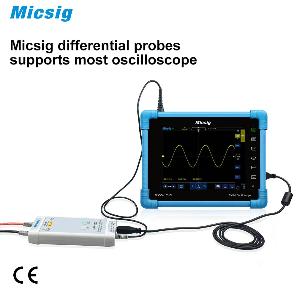 

Micsig Oscilloscope Probe High Voltage Differential Probe DP20003 DP10013 DP10007 100MHz Bandwidth