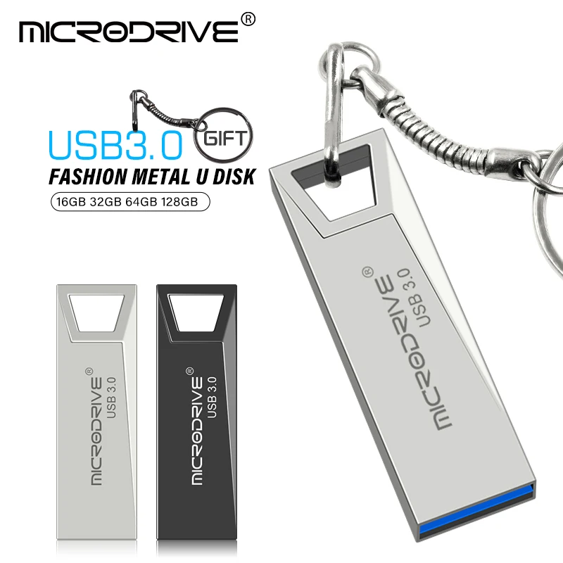 

Newest real capacity metal Pen Drive USB 3.0 Flash Drive 128GB 64GB 32GB high speed 16GB memoria usb USB3.0 Stick