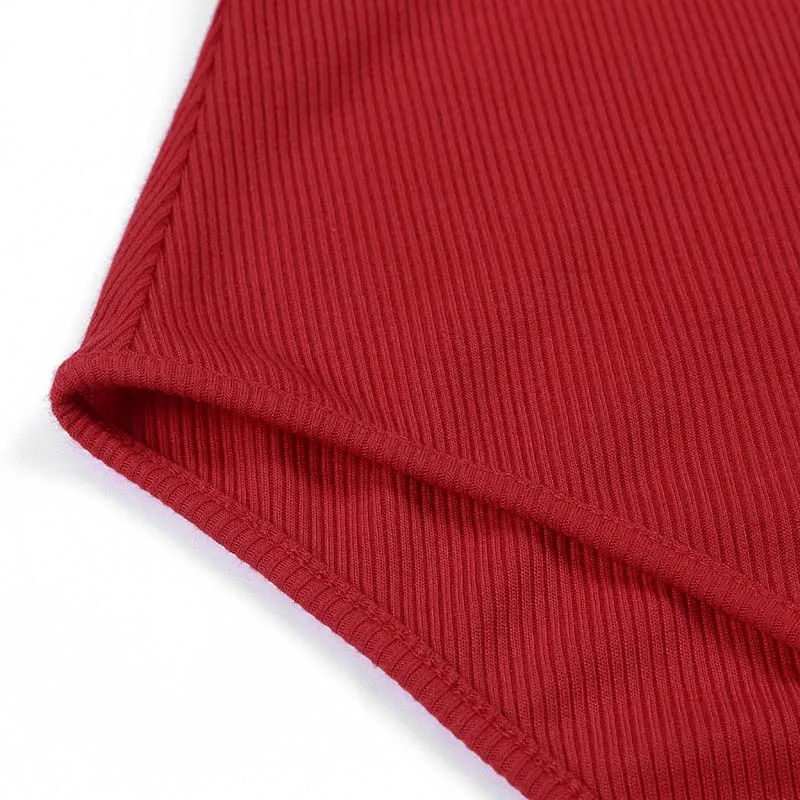 WHZHM осенние красные боди для женщин с длинным рукавом обтягивающие облегающие