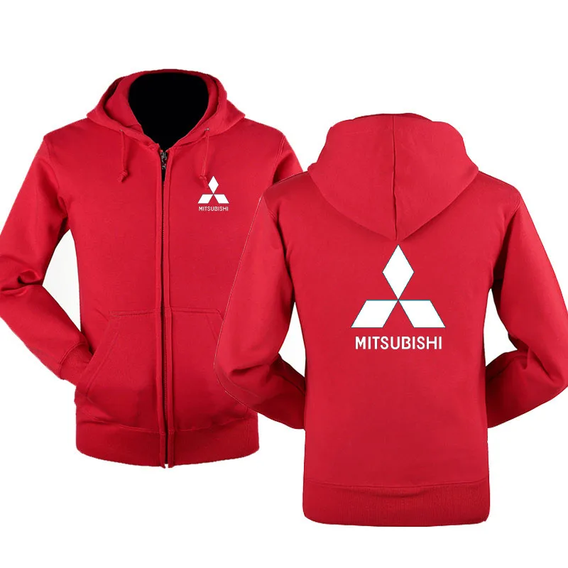 Весенний кардиган мужские толстовки на молнии с логотипом Mitsubishi куртка одежда
