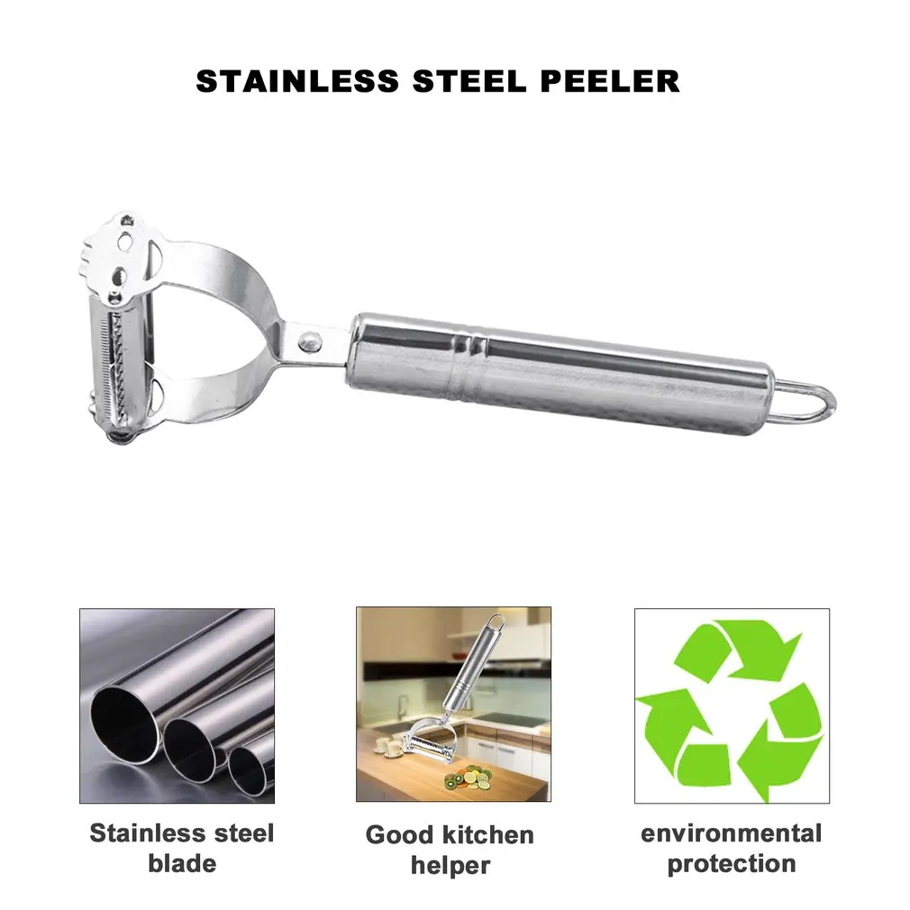 

Hot Sale Stainless Steel Potato Cucumber Peeler Double Planing Vegetables Fruit Peeler Carrot Grater Tools