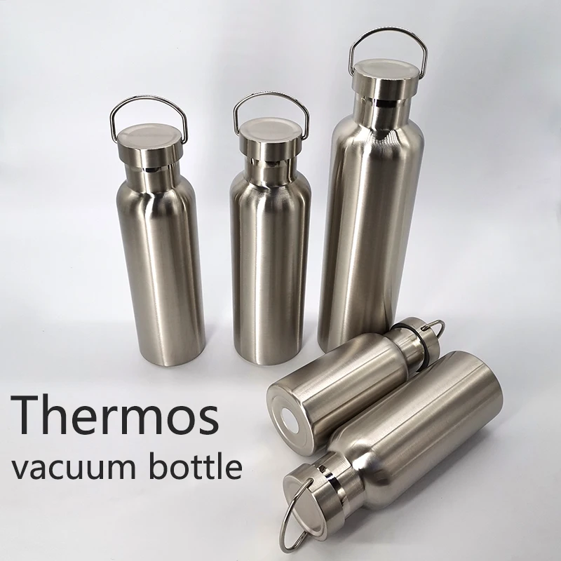 

stainless steel thermos bottle double wall vacuum water bottle for travel camping hiking cycling