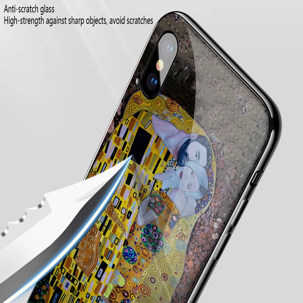 Мягкий чехол из закаленного стекла Lavaza Kiss от Густава Климта для Huawei Honor 8x9 Mate 20 P10 P20