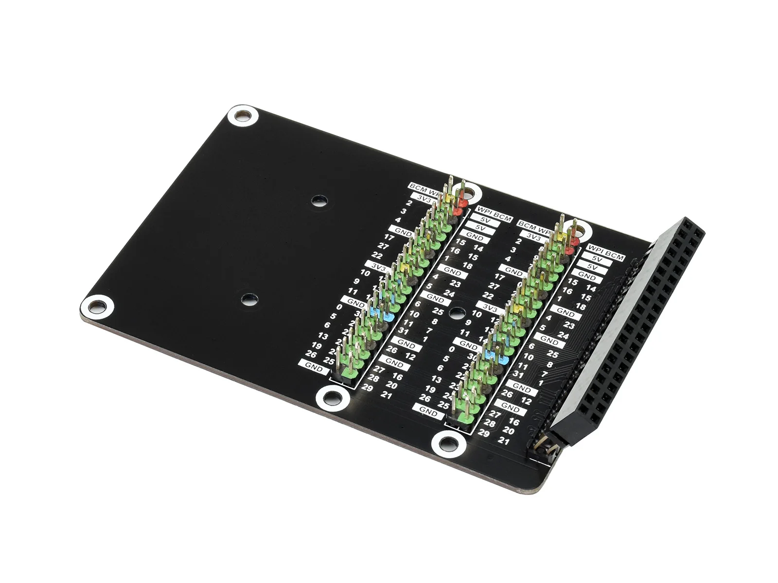 Адаптер заголовка Waveshare Raspberry Pi 400 GPIO расширение 2 40-контактных разъема наклонная