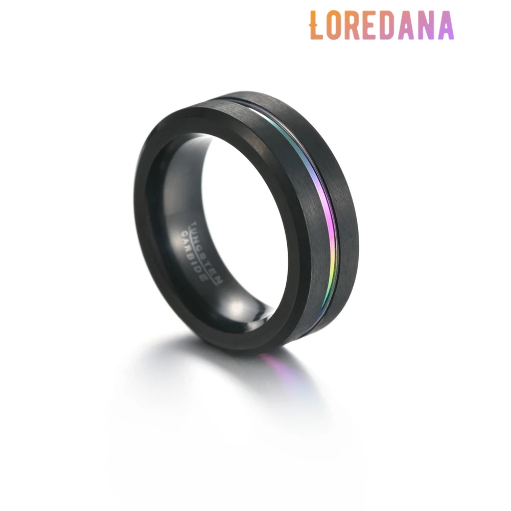 

Loredana Fashion Tungsten Jewelry Exquisite Epic Colorful Fantasy Stainless Steel Pure Black Ring For Men. Noble Elegant.R1069