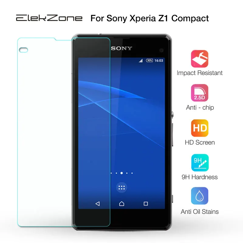 Закаленное стекло 9H HD с нано покрытием пленка для Sony Xperia Z1 Compact Защита экрана