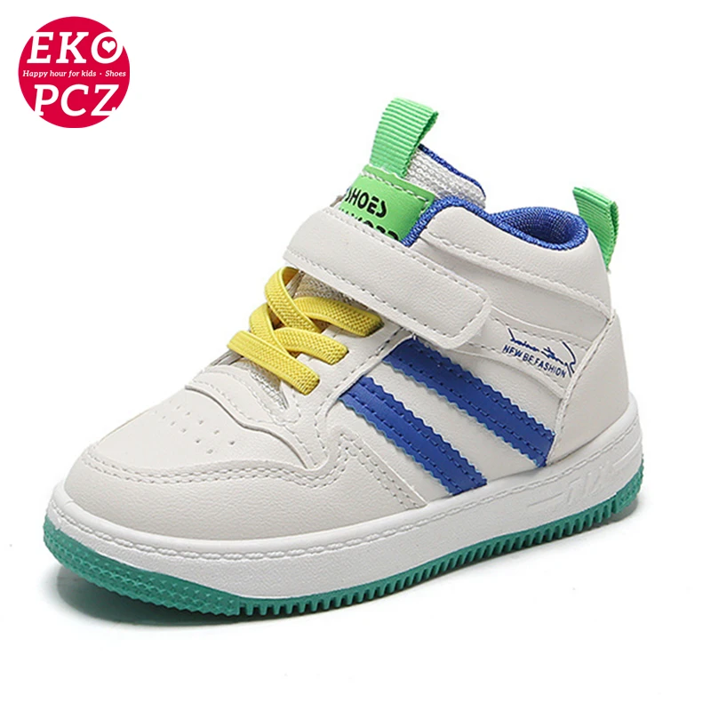 

EKOPCZ 2022 новые детские кроссовки, повседневная обувь для мальчиков и девочек, белые высокие кроссовки, модная детская спортивная обувь для тр...